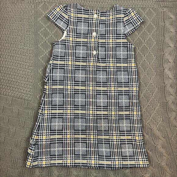 Janie and Jack Plaid Kids Dress with Ruffle Detail & Capped Sleeves ~ 3 - Picture 9 of 12